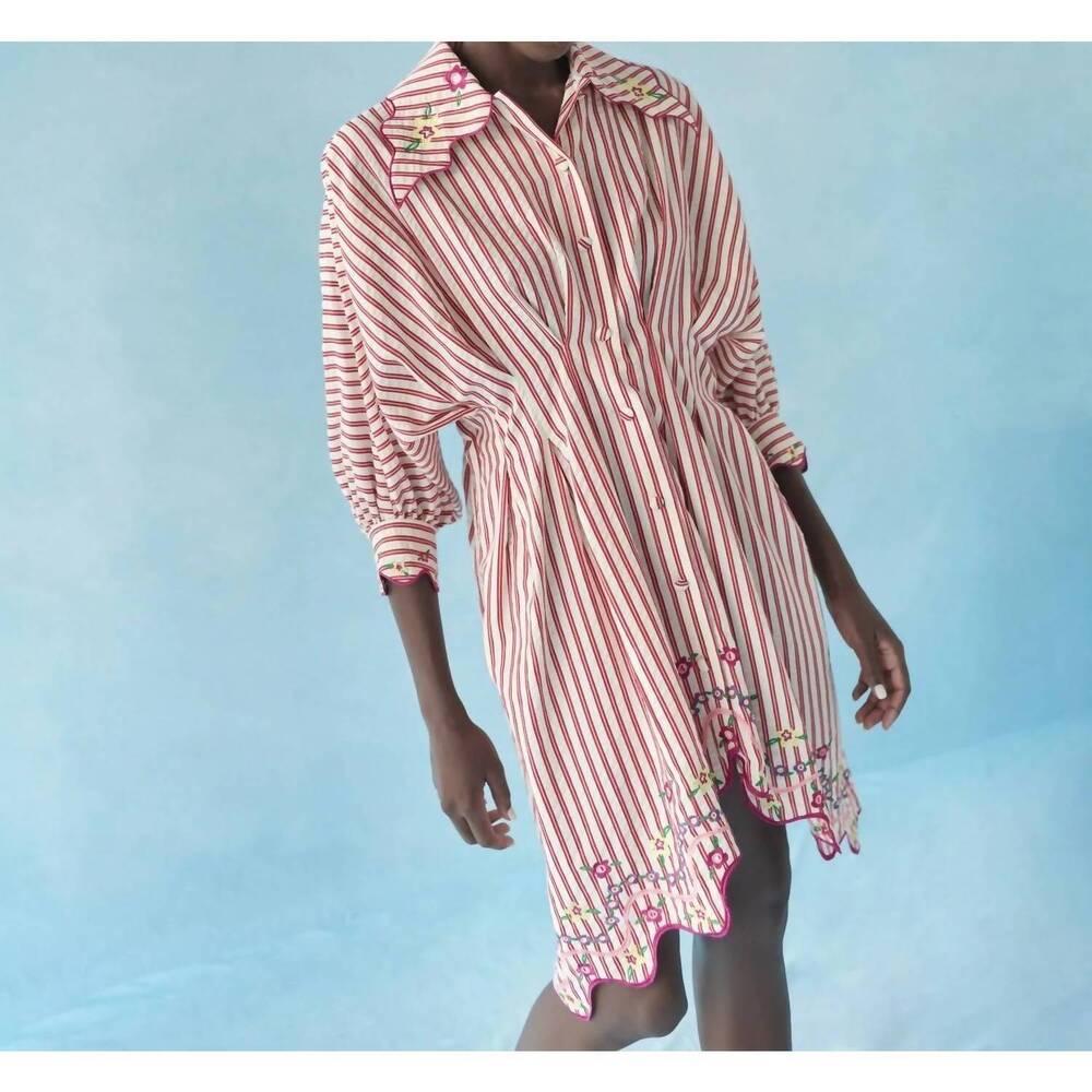 NEW CELIA B pomme dress in red stripes - Picture 4 of 7